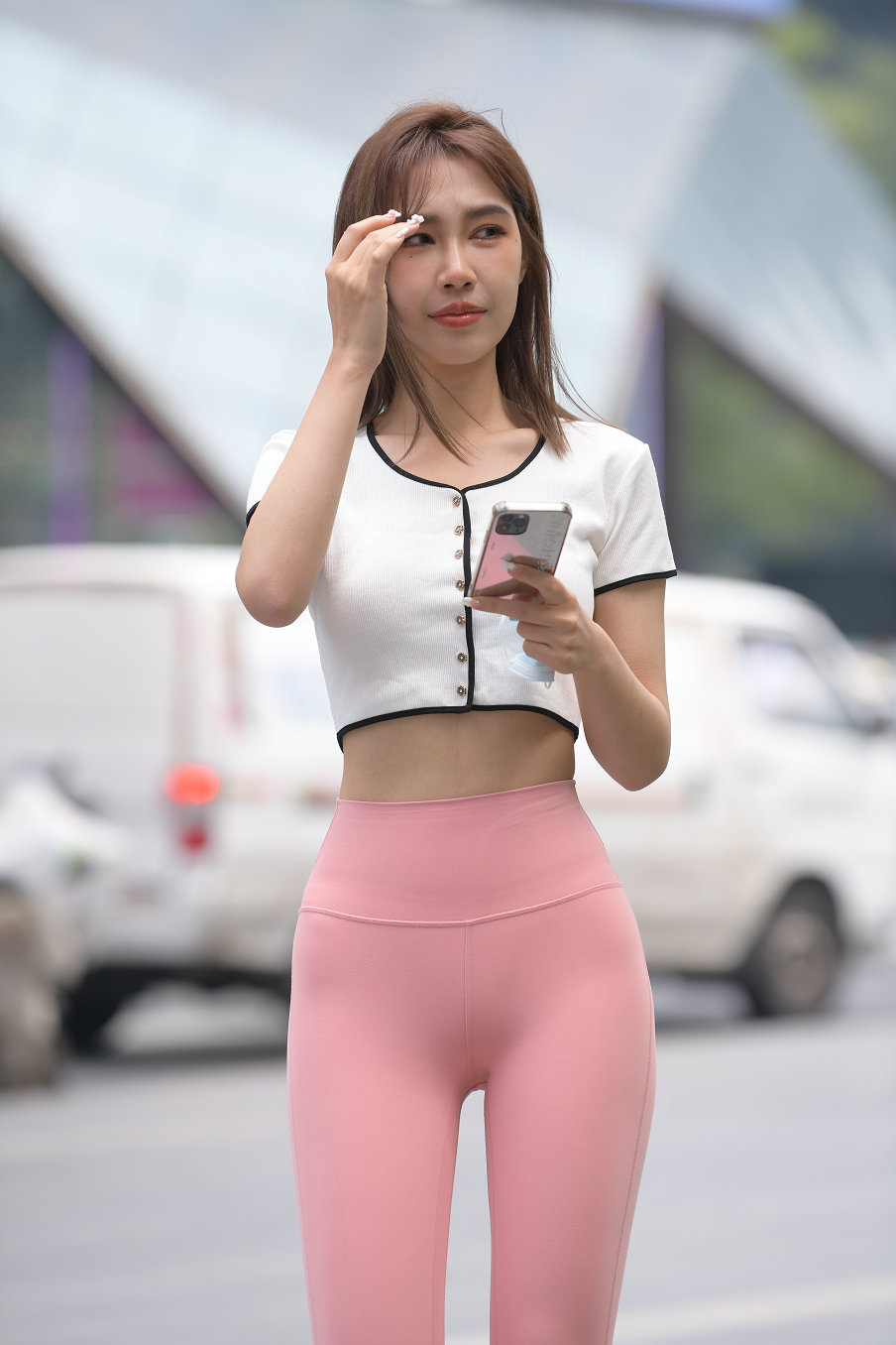 图片[2]-街拍粉色瑜伽裤女孩J2900 645P1V-20.7GB-爱拍图库