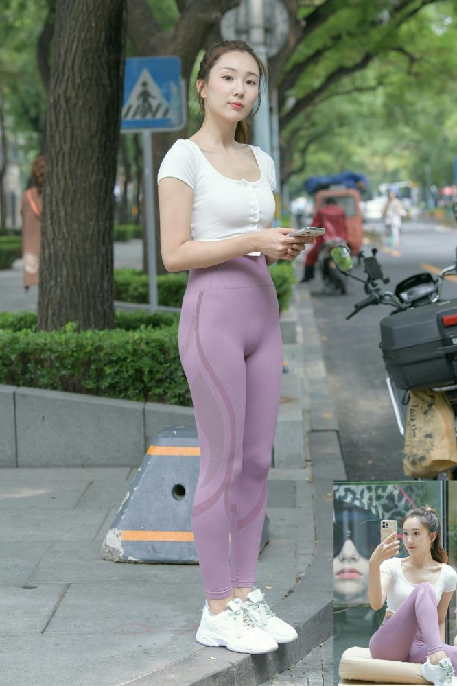 图片[5]-香芋色瑜伽裤高马尾漂亮女孩J2206 545P1V-19.1GB-爱拍图库