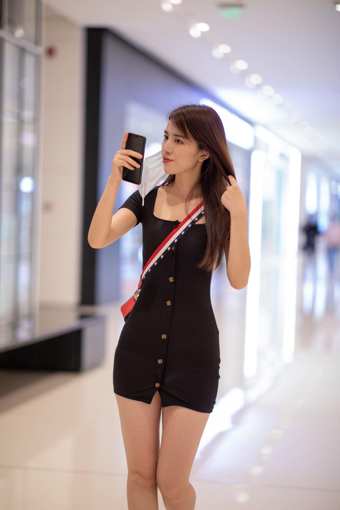 图片[3]-逛商场的黑色包臀裙美丽女孩【385P】00050-爱拍图库