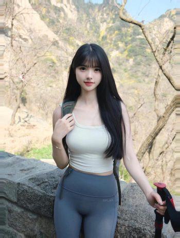 图片[9]-爱爬山的瑜伽裤MM，太甜美了！~-爱拍图库